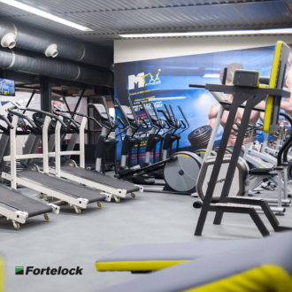 PVC podlaha Fortelock pre fitness centrá a telocvične